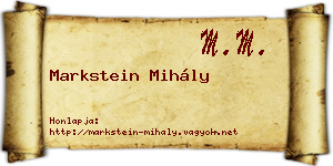 Markstein Mihály névjegykártya